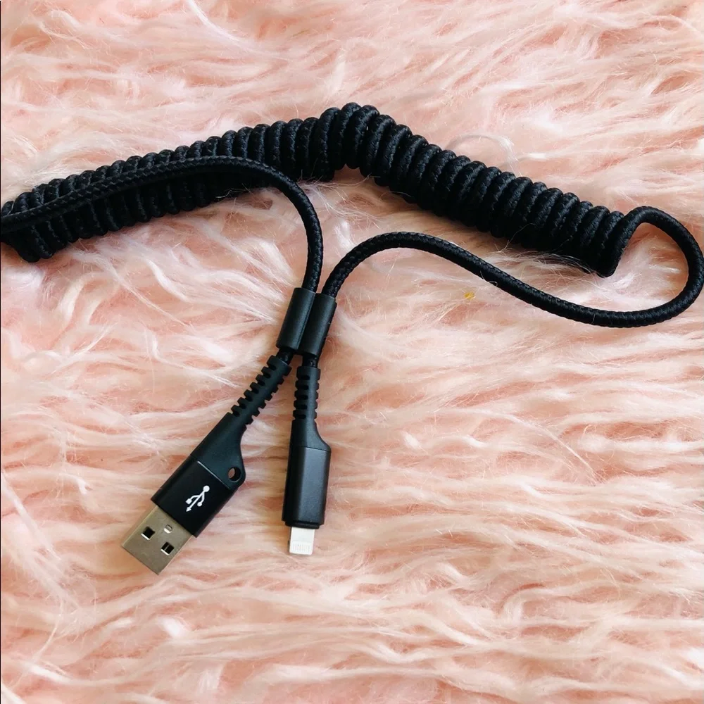 COPY - Retractable iPhone Charger Coiled Cable